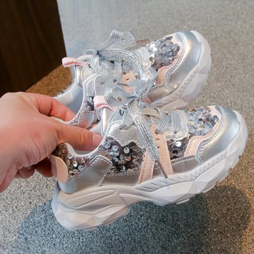 Girls Boys Lightweight Sneakers Baby Kids Lace-Up Tennis Running Shoes Breathable Walking Shoes for Little Kid/Big Kid3