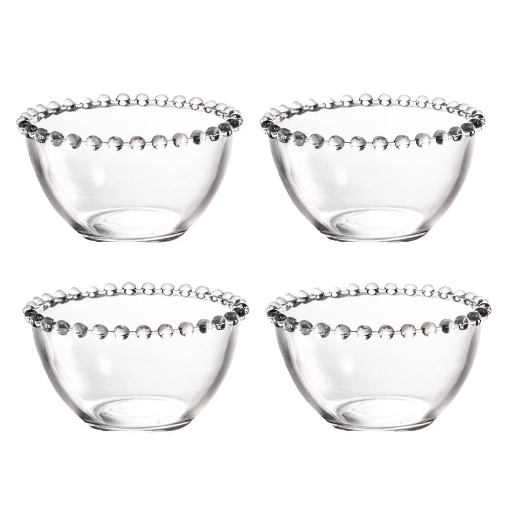 YöL Pack of 4 Bubble Effect Textured Snack Bowls - Dips Sauce Ketchup Mustard Mayonnaise Soy Barbeque Herbs Spices - Summer Party Outdoor Dining Side Bowl