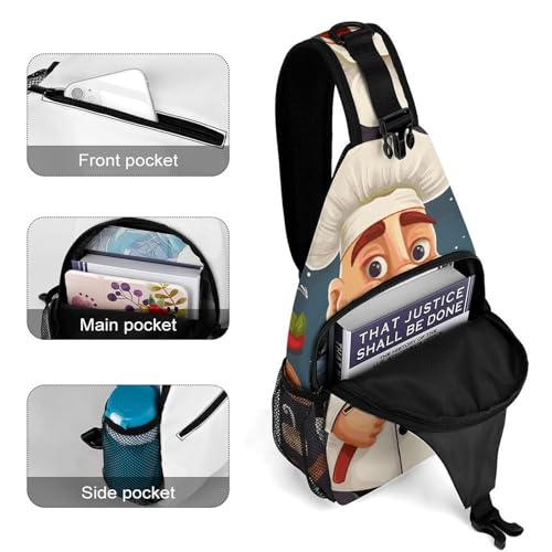 Mochila Sling Bag Crossbody para Senderismo y Viaje 38x20cm miniatura 4