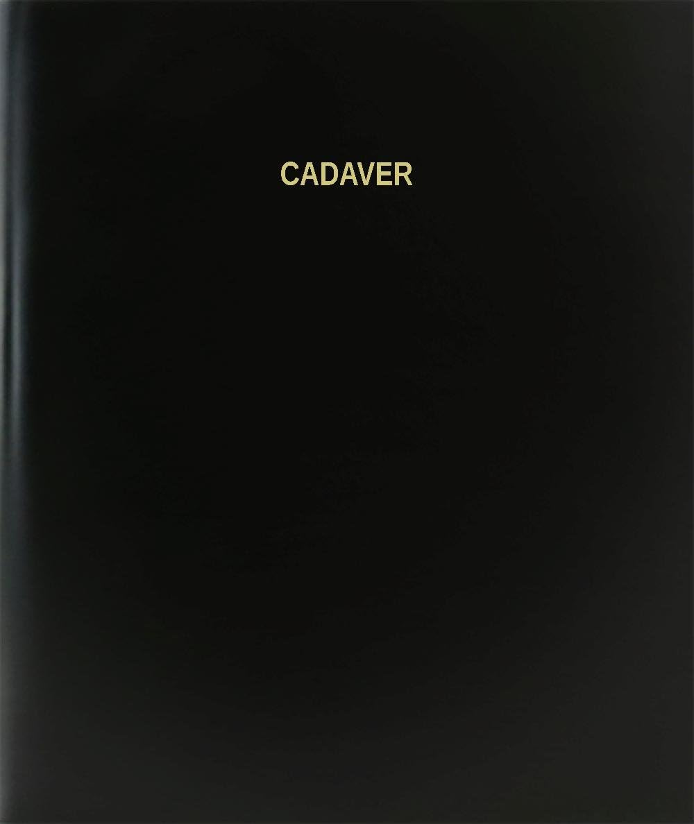 BookFactory Cadaver Log Book/Journal/Logbook - 120 Page, 8.5''x11'', Black Hardbound (XLog-120-7CS-A-L-Black(Cadaver Log Book))
