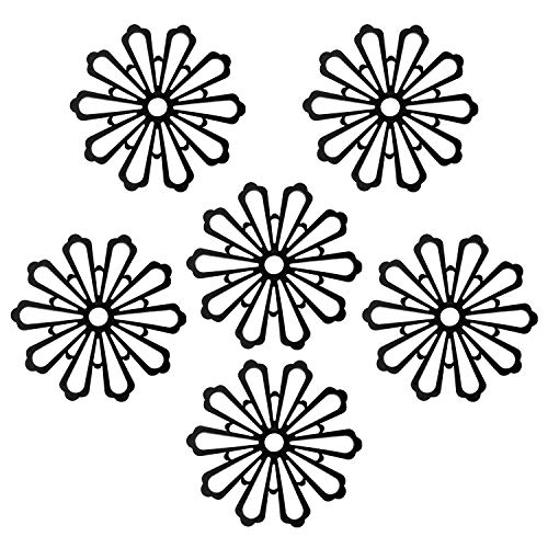 Silicone Trivet Mat, Onlyer Set of 6 Multi-Use Hot Pot Holders for Table