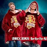 Harry Potter: Gryffindor Oversized Blanket Hoodie – Comfortable, soft, warm, plush hooded wearable blanket for men and women with Sherpa fleece lining and pockets - Image 3