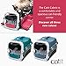 Catit Cabrio Carrier, Transportbox fuer Katzen, 51 x 33 x 35cm, rot/grau