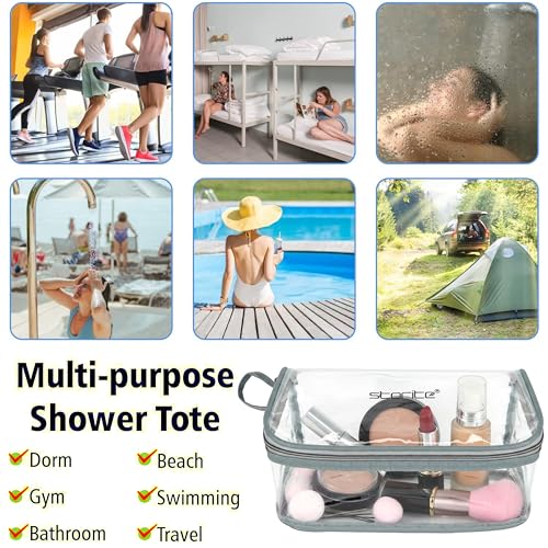 Image of Storite Set of 4 Transparent Travel Pouch Set for Makeup & Toiletries | Suitable For Makeup Toiletries Shaving Kits Cosmetics Accessories And Travel Essentials