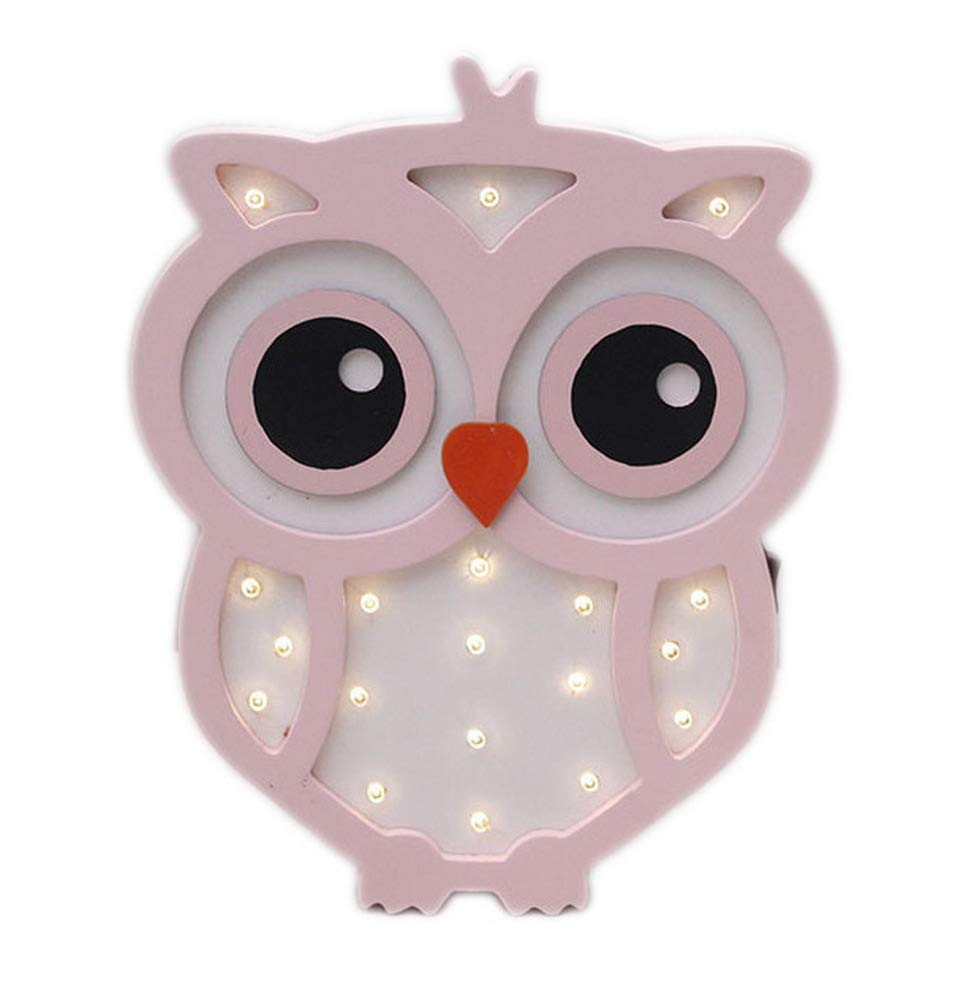 nice--buyLittle Owl LED Night Light Toddler Bedroom Table Top Nursery Room Wall Decor Wood Handcraft Table Light