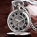 OIFMKC Pocket Watch Luxury Watch Men Automatic Mechanical Silver Pocket Watch Fashion Self Wind Stripe Women Men Nursing Fob Clock Shield Pendant