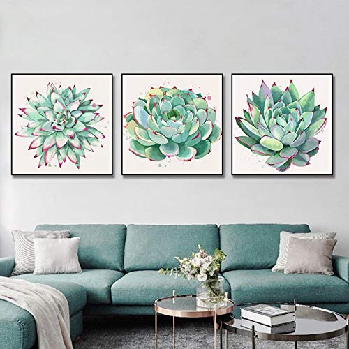 Affiches de paysage abstrait moderne fleurs vertes déco murale