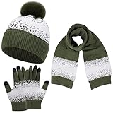 Cadeaux de Noël: L'ensemble d'hiver de trois pièces a une meilleure rétention de chaleur et fournit une chaleur supplémentaire à votre tête, vos oreilles, vos mains et votre cou, et vous pouvez les utiliser individuellement ou ensemble au besoin. Le motif tricoté élégant est parfait comme cadeau doux pour les parents, les amis et vous-même pour les anniversaires, Thanksgiving, Noël ou le Nouvel An.