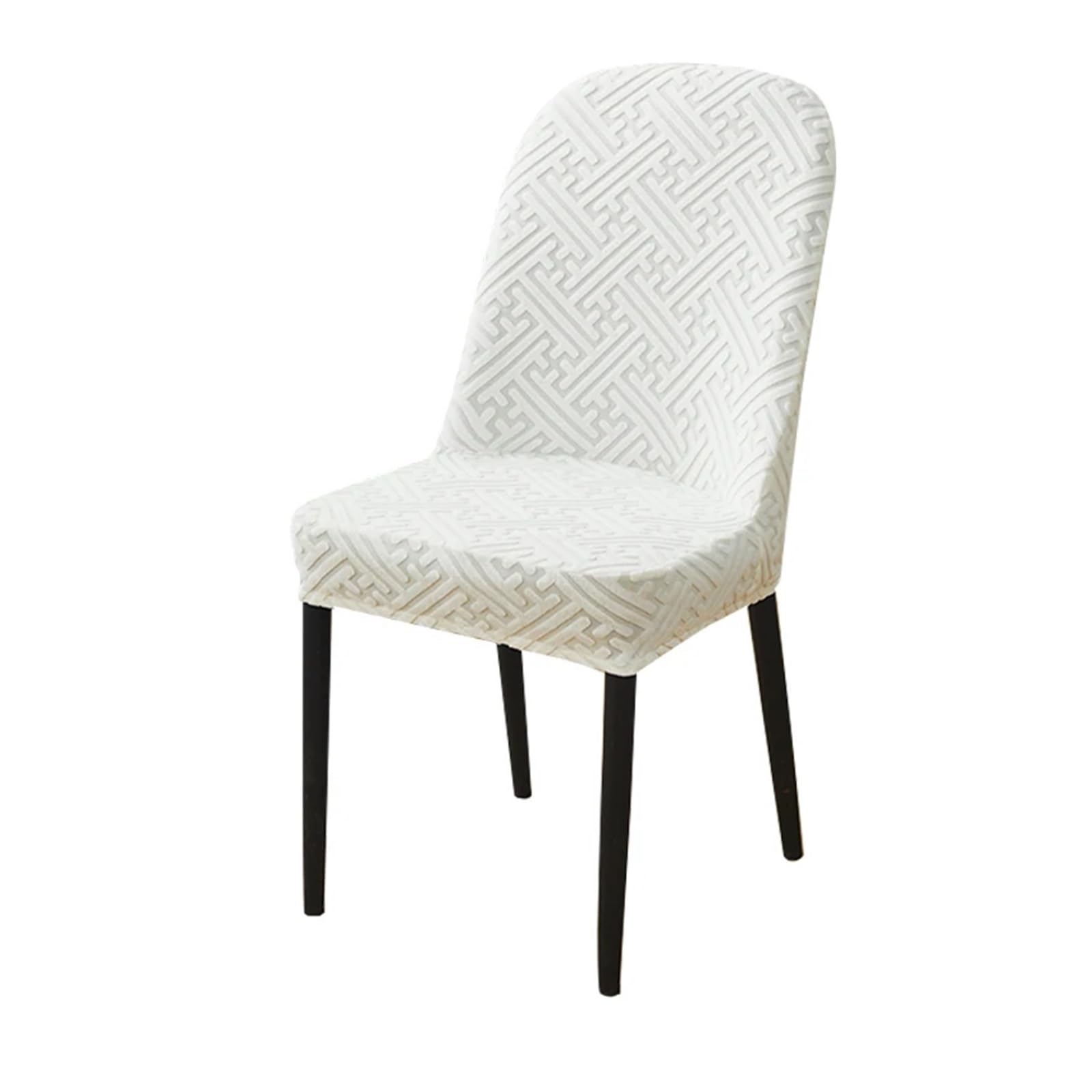 SHBHWS Jacquard Curved Dining Chair Cover Spandex Elastic Seat Stretch Covers For Hotel Banquet Restaurant Kitchen Wedding for Hotel, Banquet(Color 13)