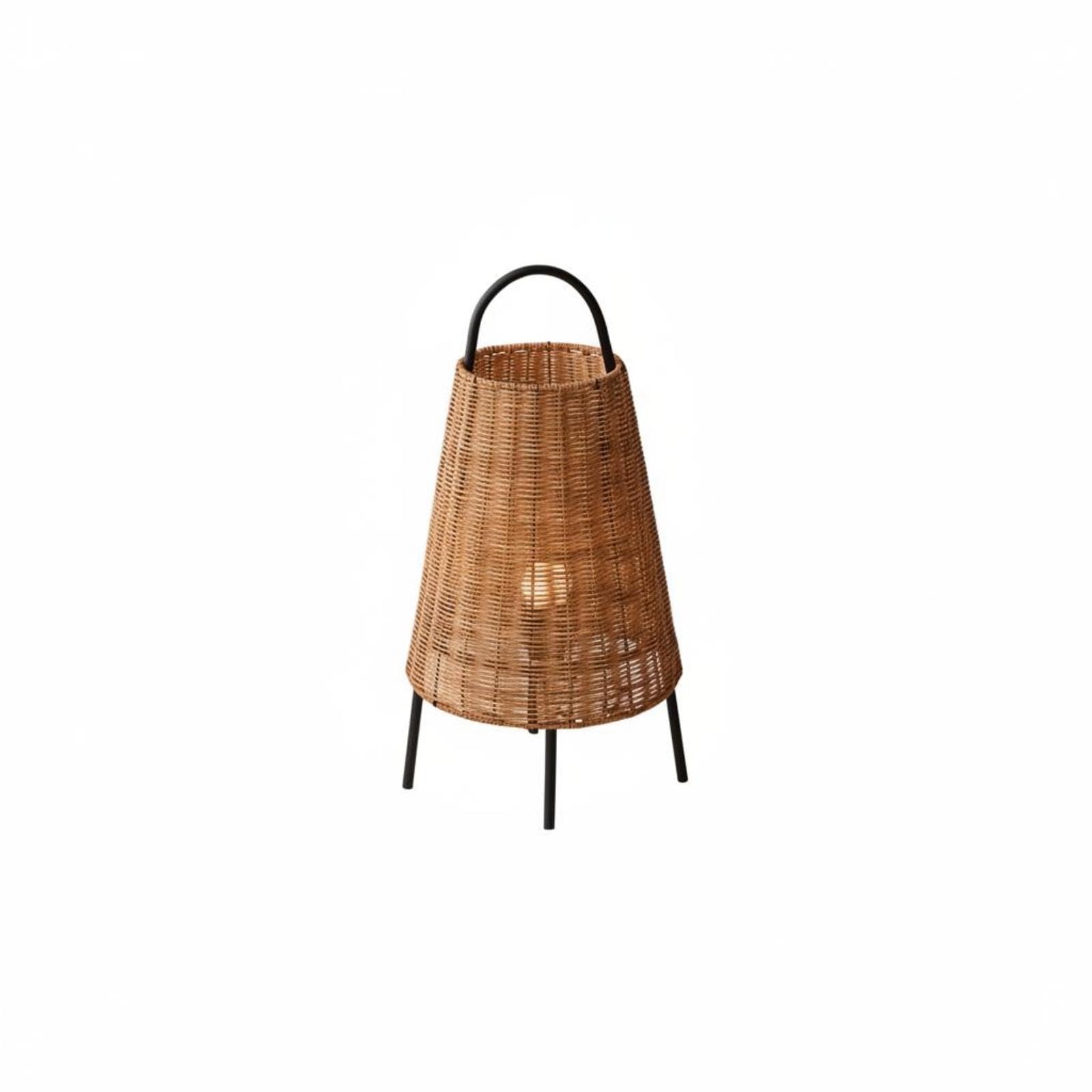 CALANDIS Lantern Floor Lamp Arched Handle Rattan Floor Lamp Three-Legged Home Lighting Warm Light | Lamps | Lamps Lighting & Ceiling Fans-image-27