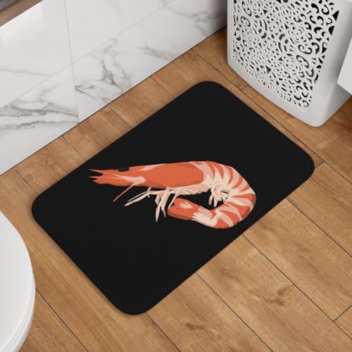 玄関マット 甘エビ ドアマット 室内 屋外 バスマット おしゃれ 泥落とし 洗える 滑り止め 足拭きマット 浴室 台所 寝室 業務用 四季通用 60cm×40cm