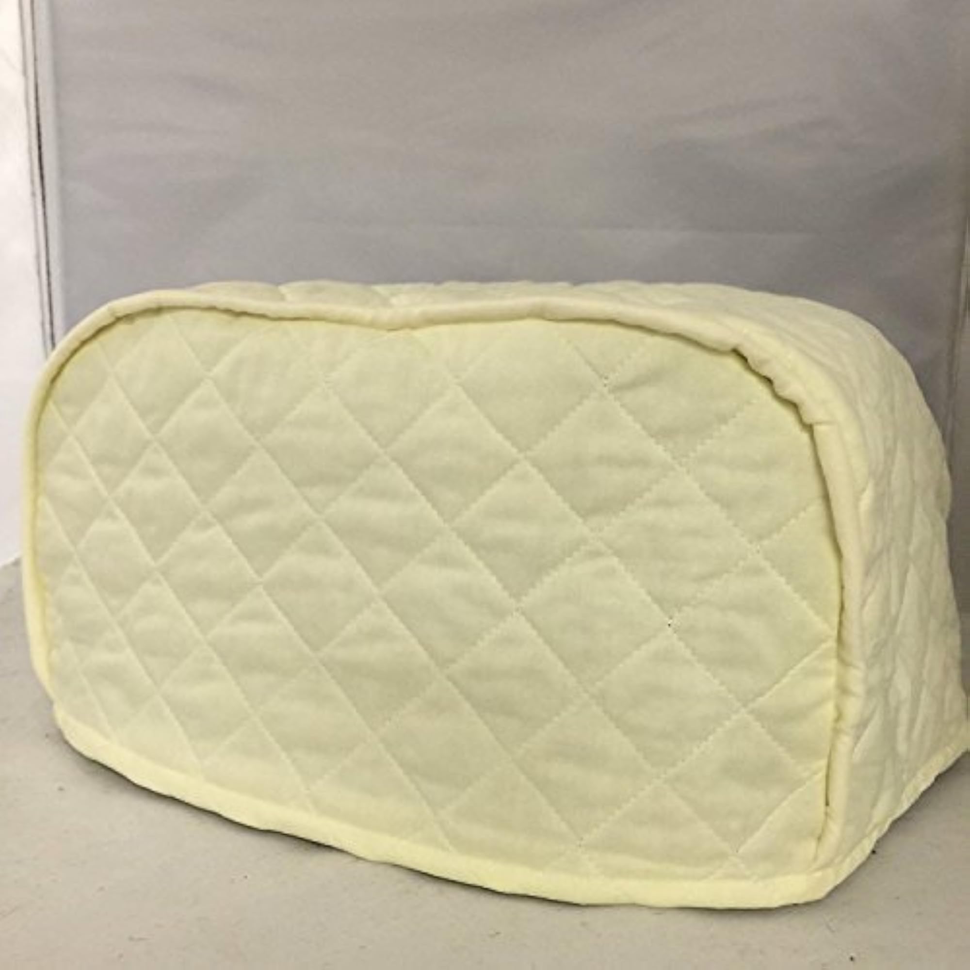 2 Slice Toaster Cover, Quilted Double Faced Cotton, Cream