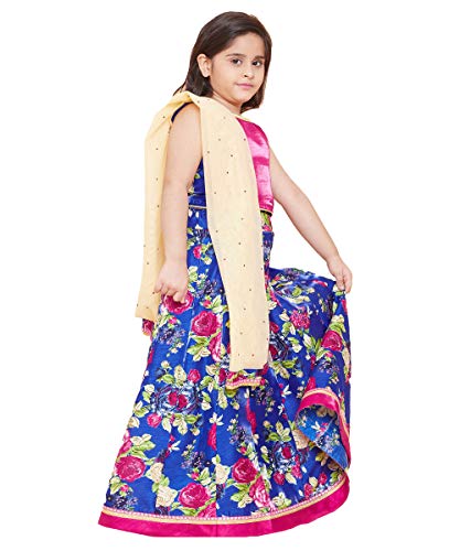 Image of TINY TOON Light Green Color Lehenga, Choli and Dupatta Set For Girl