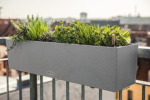 LECHUZA BALCONERA Stone 80 steingrau 15660, 79x19x19 cm