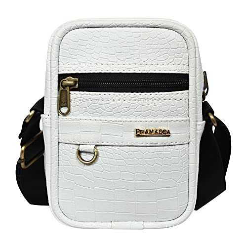 Image of Pramadda Pure Luxury Gloss Leather Small Sling Bag for Men | Chest Slinger bag | Crossbody Bag| Side Bag Men | Mini Leather Slings | Corporate Gift Item | Passport Sling.