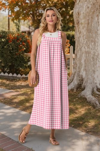 Lepunuo Overall Dress for Women Summer Adjustable Casual Cover Up — view 3
