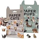 🐈🐕‍🦺 Facile à réaliser : Ce kit d'origami est simple d'utilisation ; pas besoin de ciseaux, il suffit de plier. Chaque feuille pré-imprimée présente un motif unique, spécialement conçu pour les amoureux des chats et des chiens. Un chaton se plie en seulement 5 minutes, idéal pour les enfants, les adolescents et les adultes.