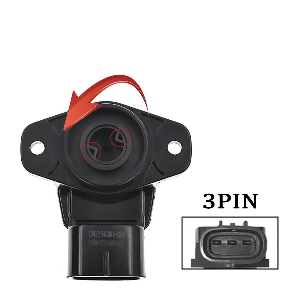 Capteur Pédale D’Accélérateur Pour Suzuki Pour Aerio 2.3L Pour Liana M18A 1342054G01 1342054G00 Véritable No.: 13420-54G00 13420-86G01 Capteur Position Du Papillon TPS Et Prise(Anti-clockwise)