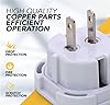 DAPTER's 2 Pack UK to US Plug Adaptor (Type G to A & B), USA Travel Adapter 3 to 2 Pin UK to USA Plug Adapter American Plug Adapter UK to US, Canada, Australia, Jamaica, Mexico, Thailand, China & More