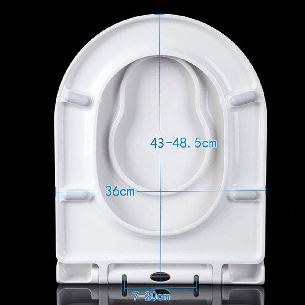 LXRZLS Trapez-Toilettensitz Mit Soft-Close Funktion – Weiß, Aus PP-Kunststoff, Verstellbare Edelstahl-Scharniere, Für Standard-Toiletten 44,5–48,7 Cm