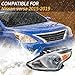 Headlights Assembly Fit for 2015 2016 2017 2018 2019 Nissan Versa Replacement Driver Side(Replacement Chrome Housing