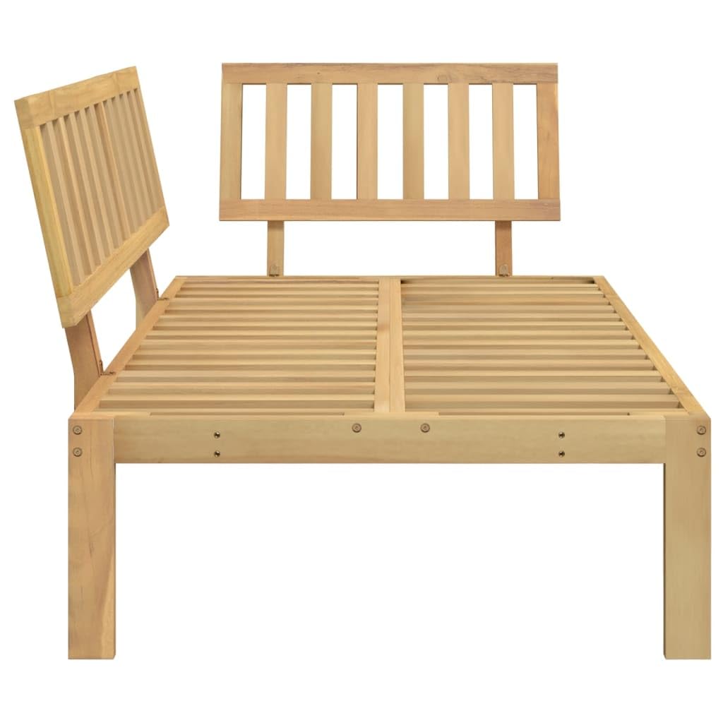 vidaXL Garten Ecksofa, Palettensofa für Garten Terrasse Innenhof, Modular Gartensofa mit Latten-Design, Gartenmöbel, Massivholz Akazie