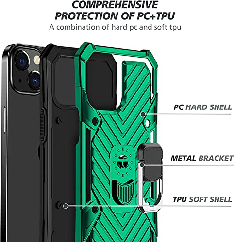 Étui iPhone 13 antichoc rouge avec anneau support magnétique