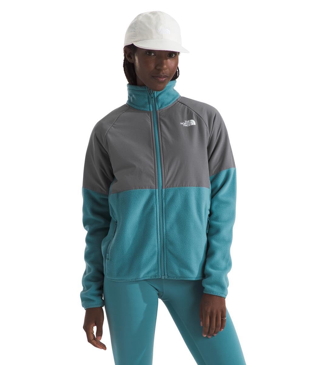 The North Face Women's Glacier Heavyweight Full Zip Fleece Jackets, Algae Blue/Smoked Pearl, XS
