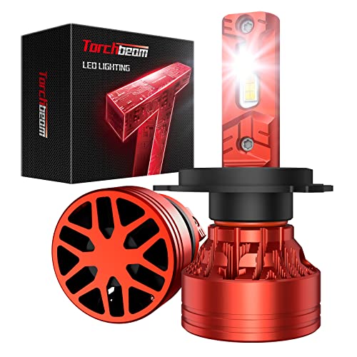 Image of Torchbeam H4 LED Fog Bulbs, 75000LM 1000% Super Bright 6000K Cool White, IP68 Waterproof, Plug and Play, 13000RPM Cooling fan, Pack of 2