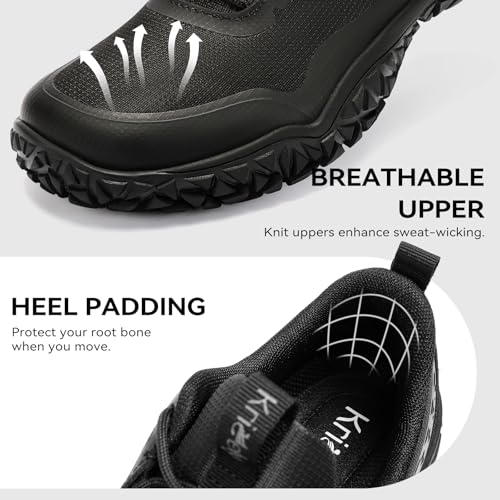 Image of Kricely Trail Running Shoes for Men Hiking Walking Sneakers Gym Workout | Barefoot Minimalist Zero Drop for Weightlifting Cross Training Crossfit
