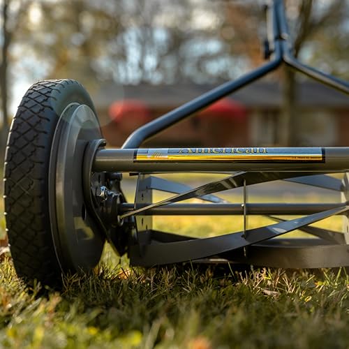 Image of American Lawn Mower 1415-16 16-Inch 5-Blade Push Reel Lawn Mower, Gray