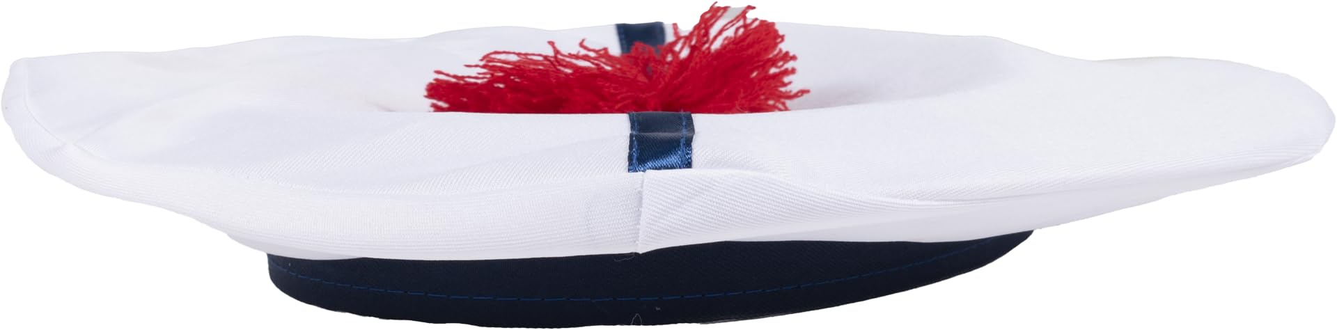 P 'tit clown 17325 Beret Adult Sailor Fabric - White, 28 x 28 x 3 - Image 2