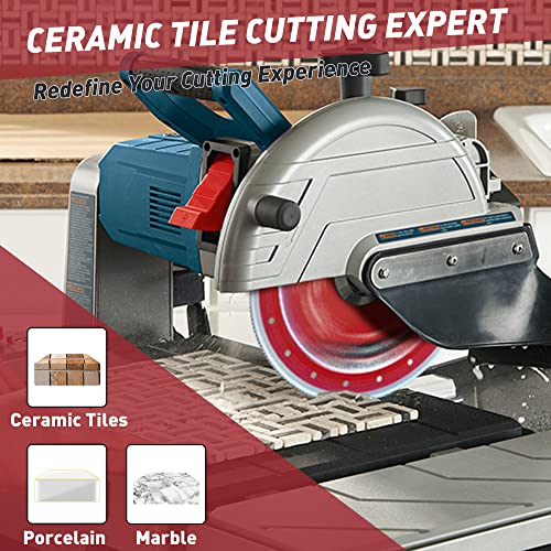 Ezarc 10 Inch Diamond Saw Blade, Super Thin Diamond Ceramic Cutting Blades Dry Or Wet For Marble Ceramic Tile And Porcelain, (1-Pack) #TOP5