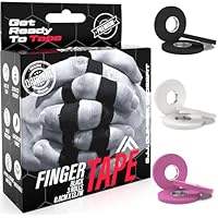 IRON FIGHTER 3X Rolle Sporttape 0,8cm x 13,7m Schwarz - Fingertape, Fingerbandage Sport, Tape Sport, Schutz Fingerband Arthritis Bjj Jiu Jitsu, Crossfit, Klettern, Volleyball, MMA, Judo, Fitnessstudio