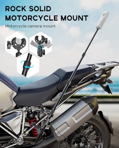 Image of Motorcycle Camera Mount for Insta360 X5 /X4 Accessories for GoPro | Motorcycle kit,handlebar mount for Osmo action camera,bike mount for Insta360 X5 /X4,motorcycle bundle studio outdoor shooting