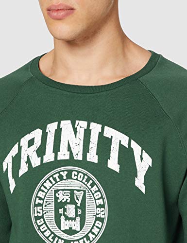 Traditional Craft Ltd. Bottle Green and White Trinity College Dublin Ireland Seal Sweatshirt3