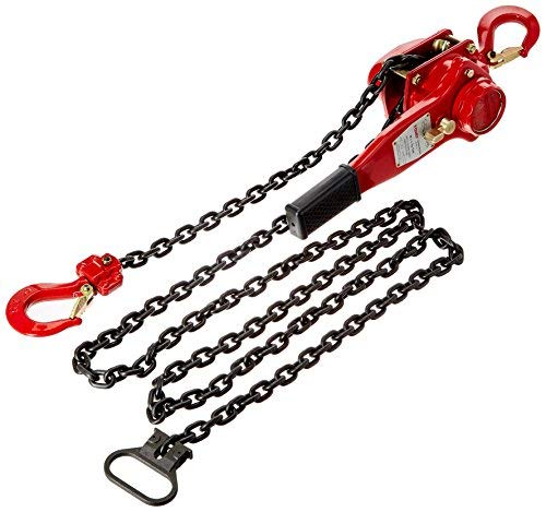 SBC HSH-616 OP LEVER BLOCK/RATCHET PULLER HOIST WITH OVERLOAD PROTECTION (0.75 TON, 10 FOOT CHAIN)