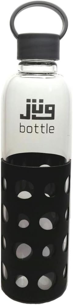Jug Glass Water Bottle - A Portion of Proceeds Goes to Clean Water Charitable Organizations - 500ml