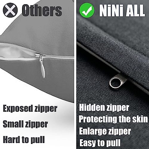 Ninialloutdoorwaterproofthrowpillowcoverssetof2decorativefarmhousegardenpillowcasesolidcushioncasesforpatiotentcouch18x18inchblack Urban Country Home Decor Nini all outdoor waterproof throw pillow covers set of 2 decorative farmhouse garden pillowcase solid cushion cases for patio tent couch 18×18 inch black urban country home decor