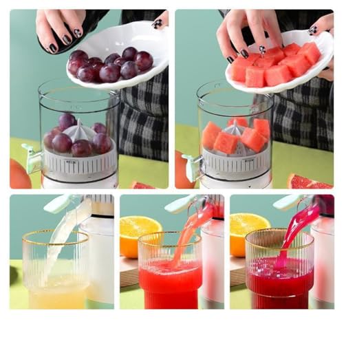 Image of Portable Personal Blender Bottle - USB Rechargeable Smoothie Maker with Travel Lid, Powerful Mini Juicer for Fruits & Vegetables, BPA-Free, Easy Clean (Multicolour, Full-Automatic Orange Juicer)