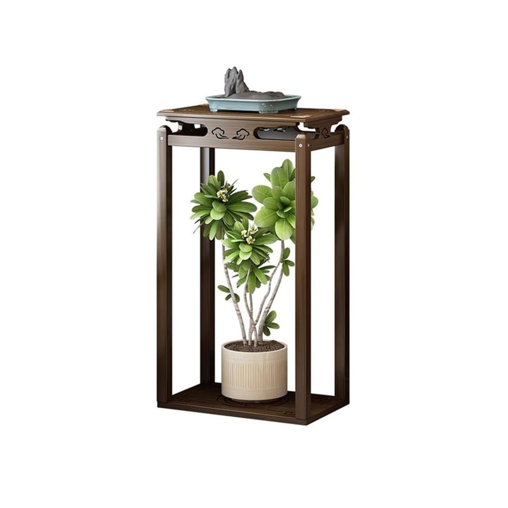 birene Vase Stand Indoor Home Decor Bonsai Rack, for Living Room Balcony Bamboo Plant Shelf(L)