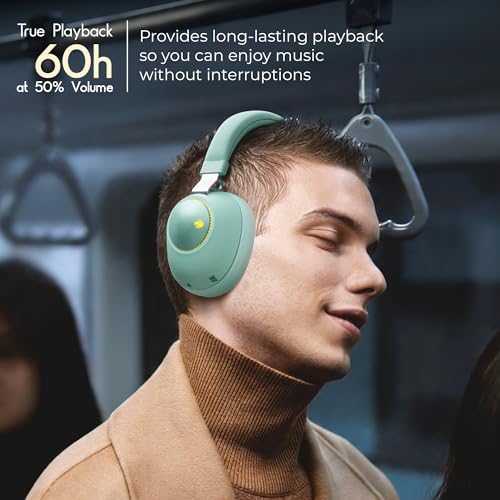 Zebronics Duke Wireless Headphone (Green, BT v5.3, 60hrs) 60H(GREEN) - Image 4