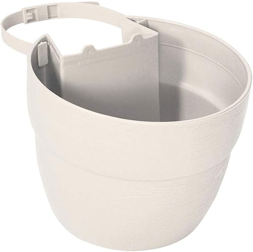 Miniatura 9 de EMSCO Bloomers - Maceta apilable con capacidad para hasta 9 plantas, ideal tanto en interiores como en exteriores, color blanco Blanco,Marrón