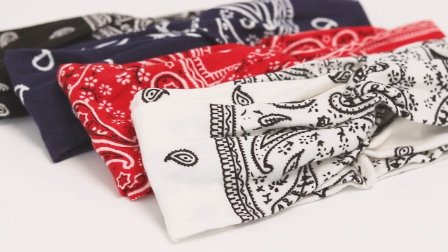 Amazon.com : Urieo Bandana Headband Paisley Printed Cross Yoga