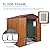 6ft x 6ft Outdoor Metal Storage Shed with Window and Metal Floor Base, Durable Galvanized Steel Panels, Padlock Sliding Doors