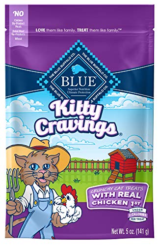 Blue Kitty Cravings Crunchy Cat Treats With Real Chicken (1-BAG)(NET WT 5 OZ)