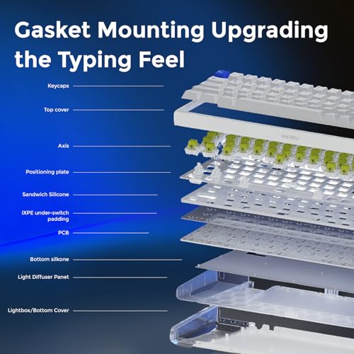 Image of DAREU COOL68 65% Hall Effect Magnetic Switch Gaming Keyboard with 8000Hz Polling Rate,Rapid Trigger,Adjustable Actuation,0.1ms Latency,SOCD,Gasket Mount,PBT keaycaps,Hot swappable,RGB Light