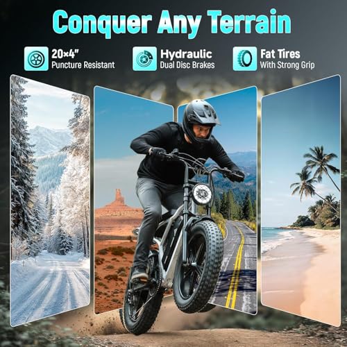 Image of TST Electric Bike for Adults, 1500W Peak Motor, 28 MPH, 20 inch x 4.0 inch Fat Tire E-Bike, 48V 15Ah /25Ah Removable Battery, Dual Hydraulic Disc Brakes, Dual Suspension, LCD & APP, UL 2849 Certification