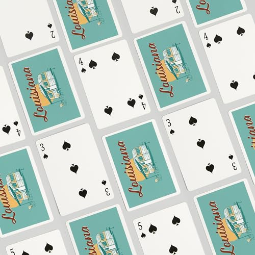Juego de 52 Cartas de Poker Vintage Louisiana miniatura 4