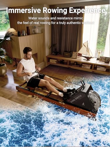 Image of KINGSMITH Rowing Machines for Home Foldable, Compact Row Machine, 400LB & 350LB Weight Capacity, Folding Rower Machine with Adjustable Resistance, Data Monitor, App Supported